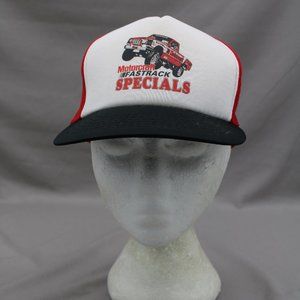 Vintage Screened Trucker Hat - Motorcraft Fast Track Specials - Adult Snapback